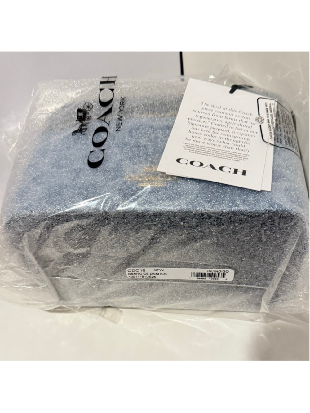 NEW Coach Cosmetic Case In Signature Denim NWT - Picture 4 of 4